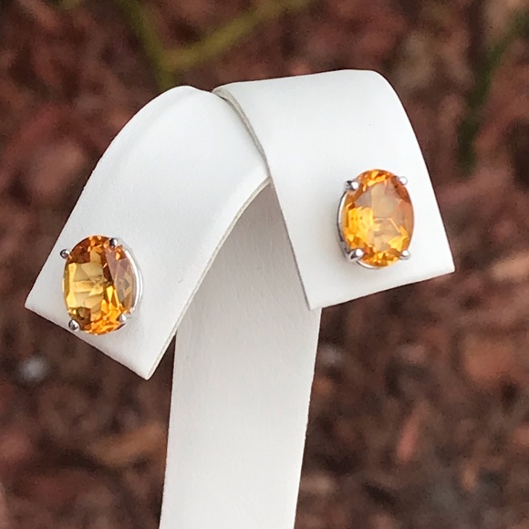 fine jewelry Jewelry - 14k Large Citrine Stud Earrings